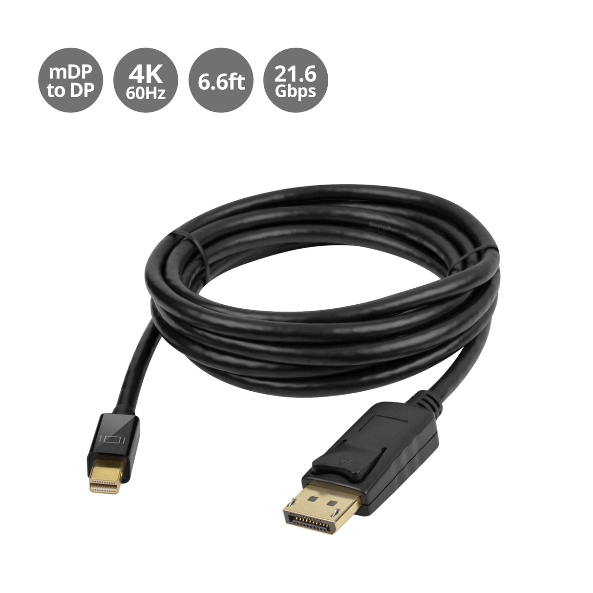 Mini DisplayPort to DisplayPort Cable - 2M