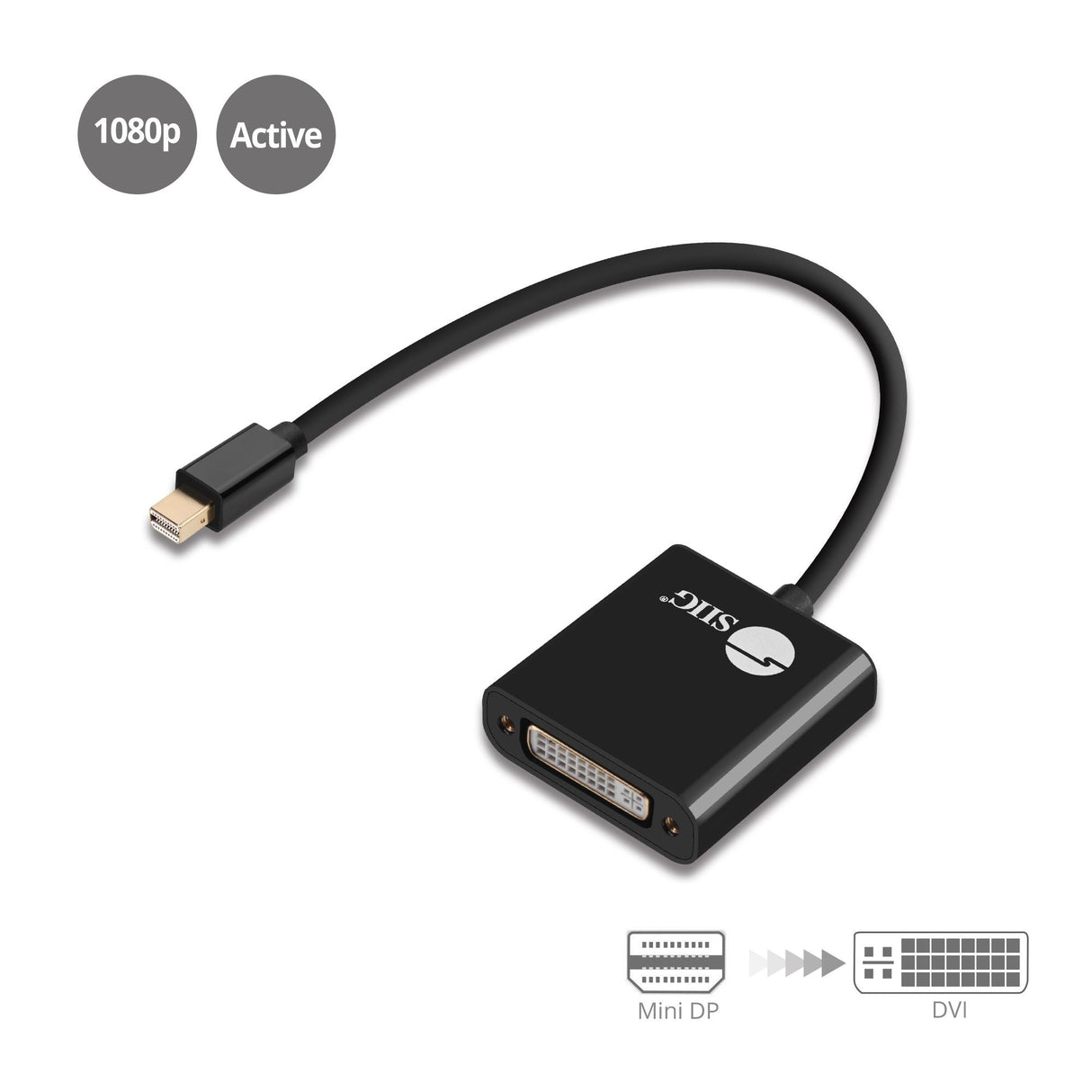 Mini DisplayPort to DVI Adapter - Active