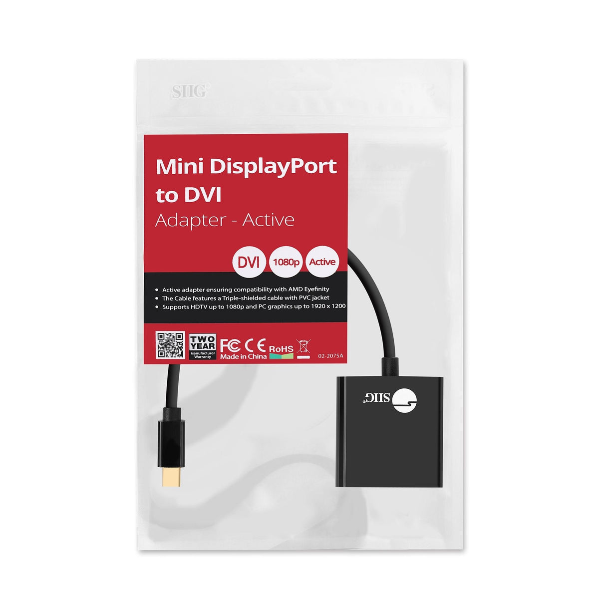 Mini DisplayPort to DVI Adapter - Active