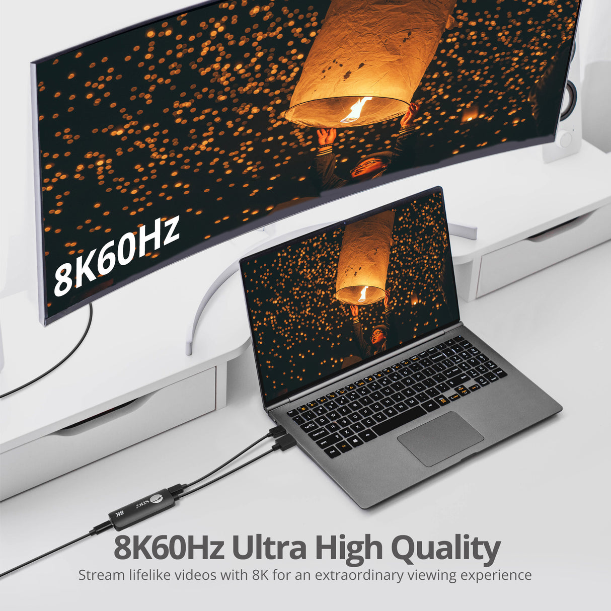HDMI to USB-C 8K 60Hz Converter Adapter, 4K 120Hz, HDR, HDCP 2.2, Compatible with Xreal, Rokid Air/Max, RayNeo, Type-C Monitor, laptops, Switch, Steam Deck, PS4/5, Xbox, Apple TV