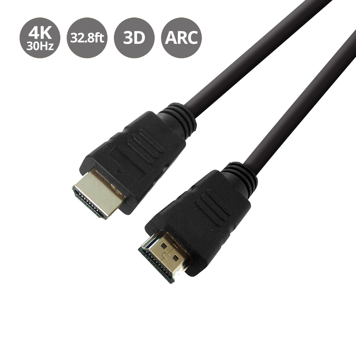 10 Meter - High Speed HDMI Cable with Ethernet - 4K 30Hz - 1080p 60Hz - Uncompressed digital audio channels - Support 3D and ARC