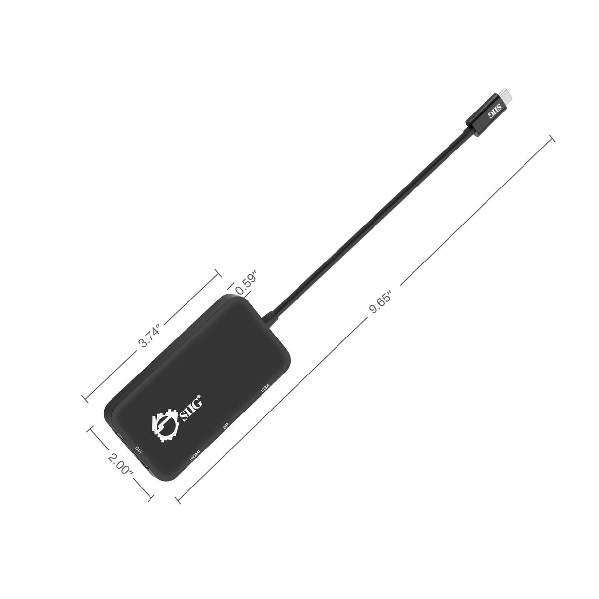 USB-C to 4-in-1 Multiport Video Adapter - DVI/VGA/DP/HDMI