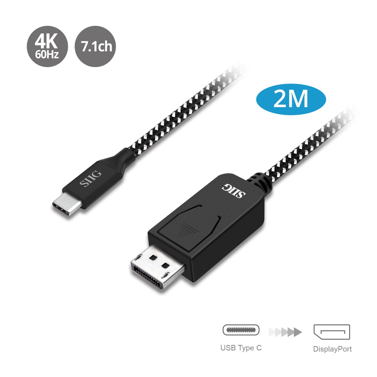 USB Type-C to DisplayPort Cable - 2M