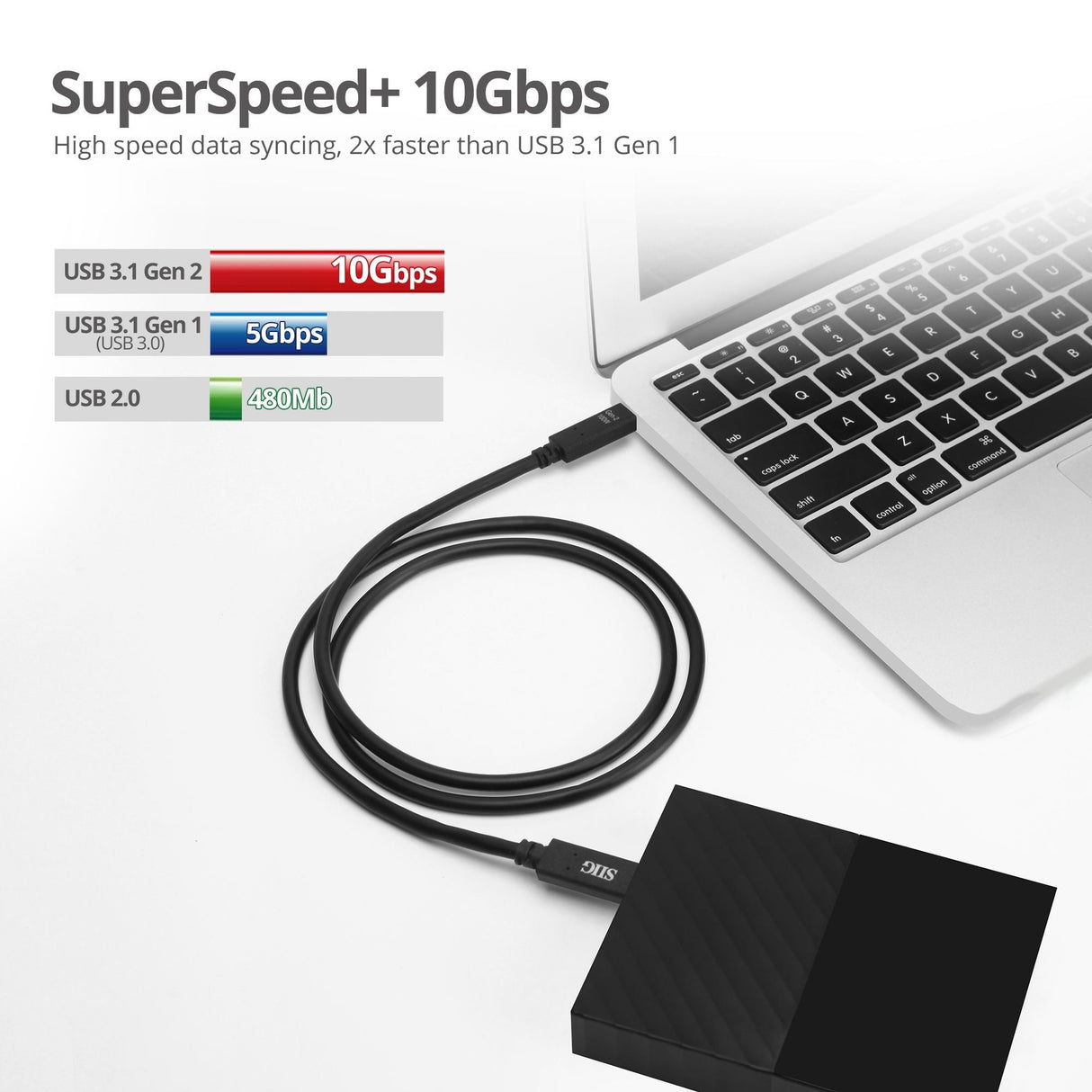 USB 3.1 Type-C Gen 2 Cable 100W - 1M