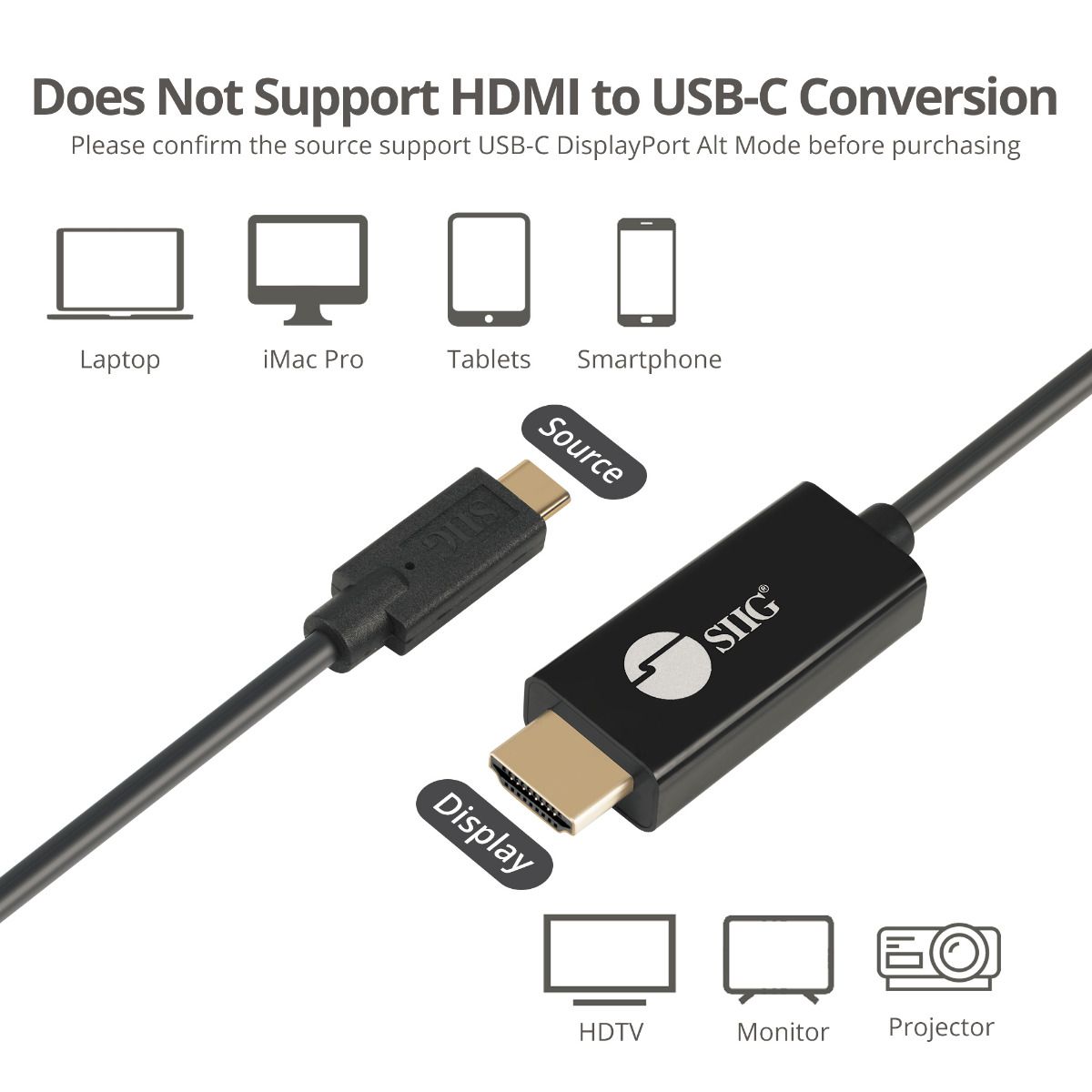 USB-C to HDMI Active Cable - 2M, 4K60Hz HDR