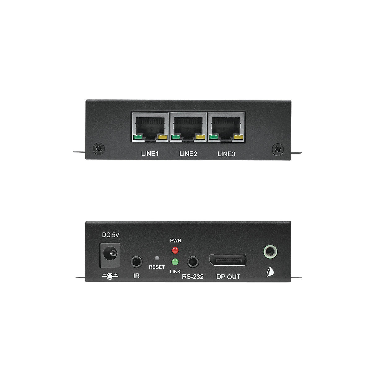 DisplayPort to CAT5e Daisy Chain HD with RS-232 & IR - Repeater