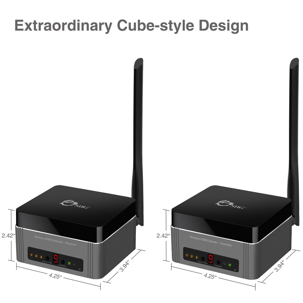 Full HD Multi-Channel Expandable Wireless HDMI Extender Kit – Mid Range, 1080p @60Hz, 5GHz, 165FT