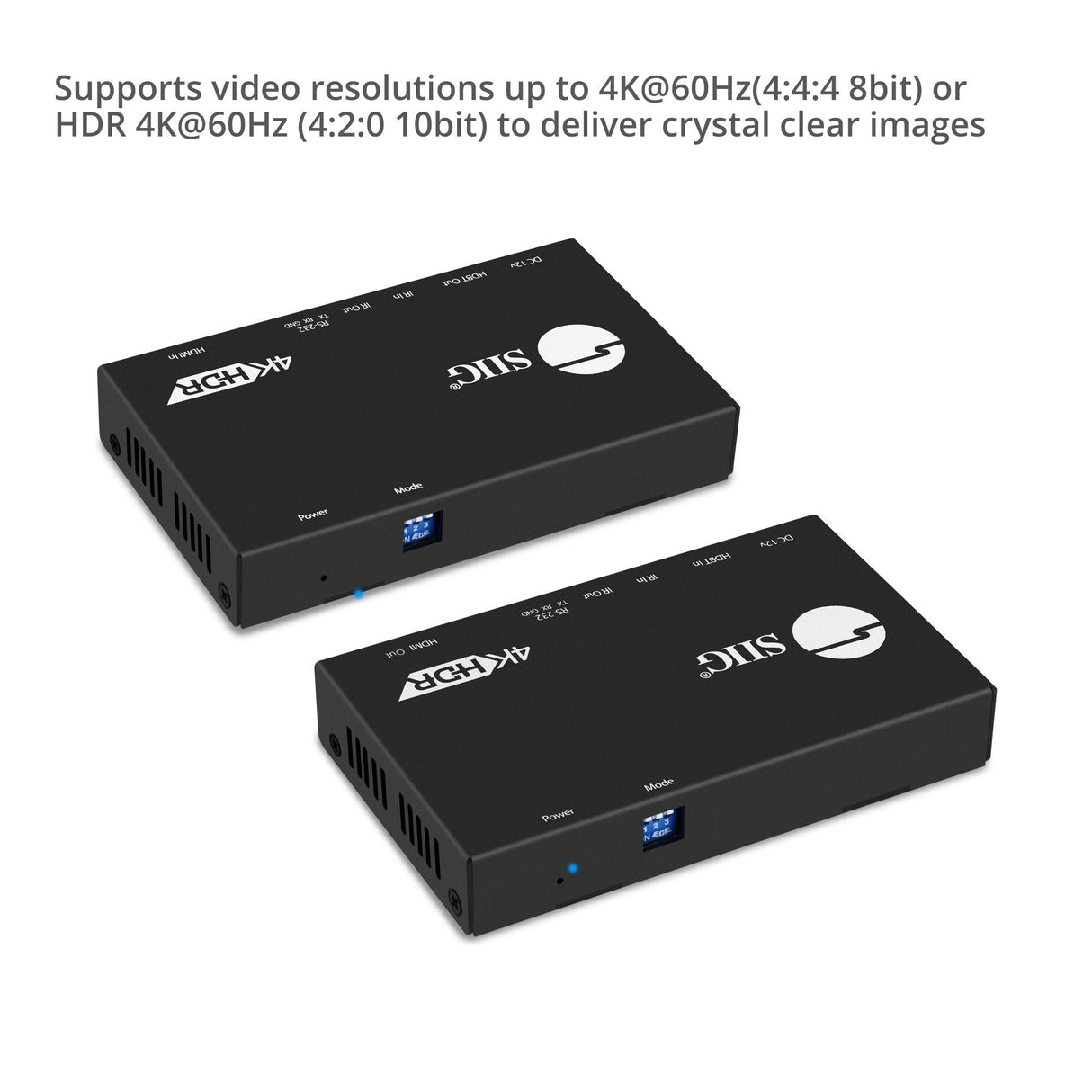 4K HDR HDMI HDBaseT Extender Over Single Cat5e/6 with RS-232 & IR - 100m