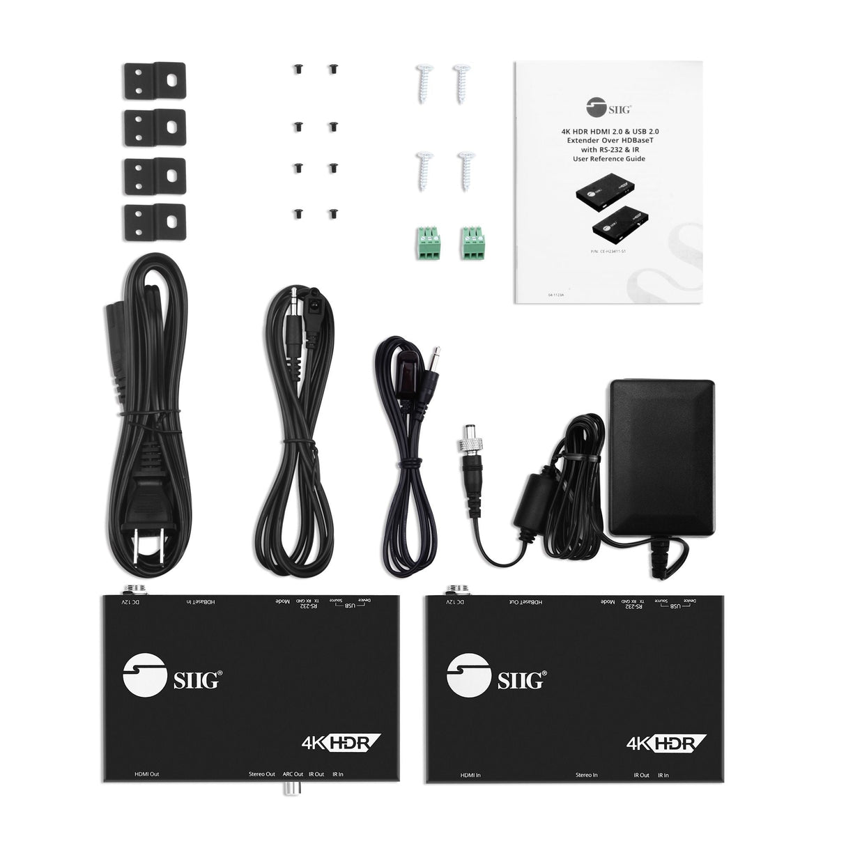 4K HDR HDMI & USB 2.0 Extender Over HDBaseT with RS-232 & IR