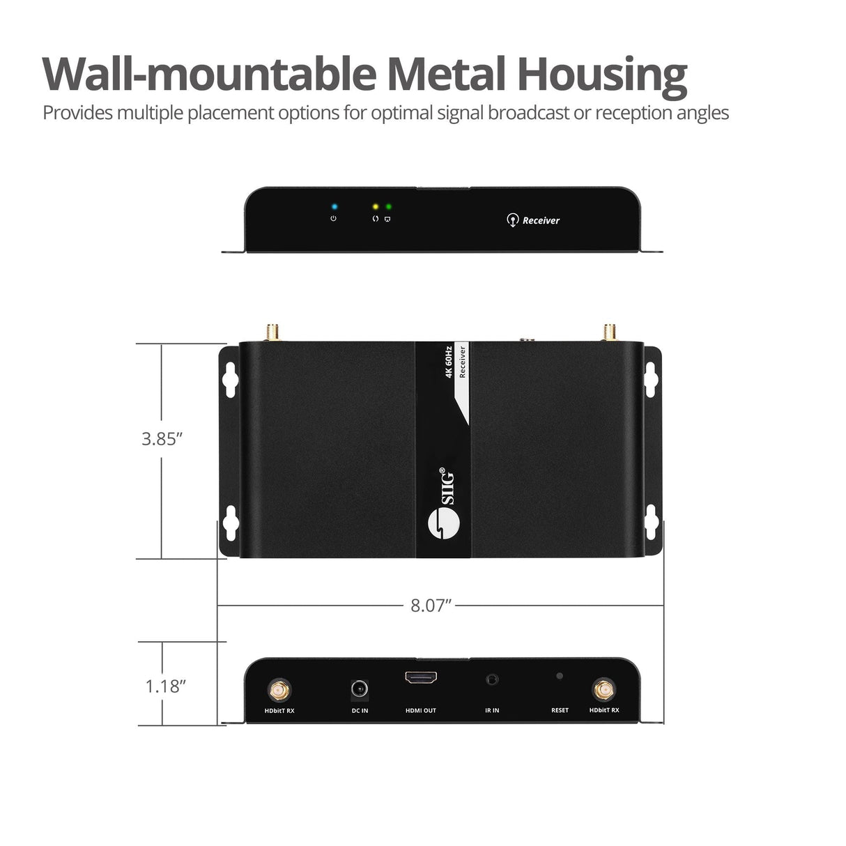Wireless HDbitT HDMI 4K 60Hz - Receiver
