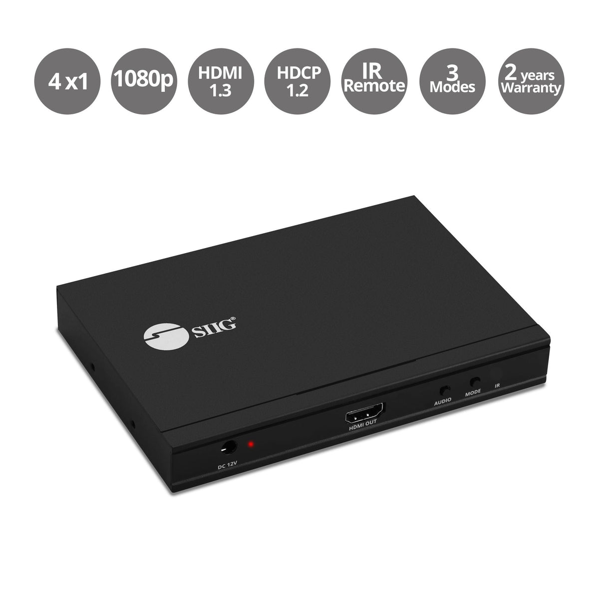 Full HD HDMI Quad-Split Multi-Viewer Switch