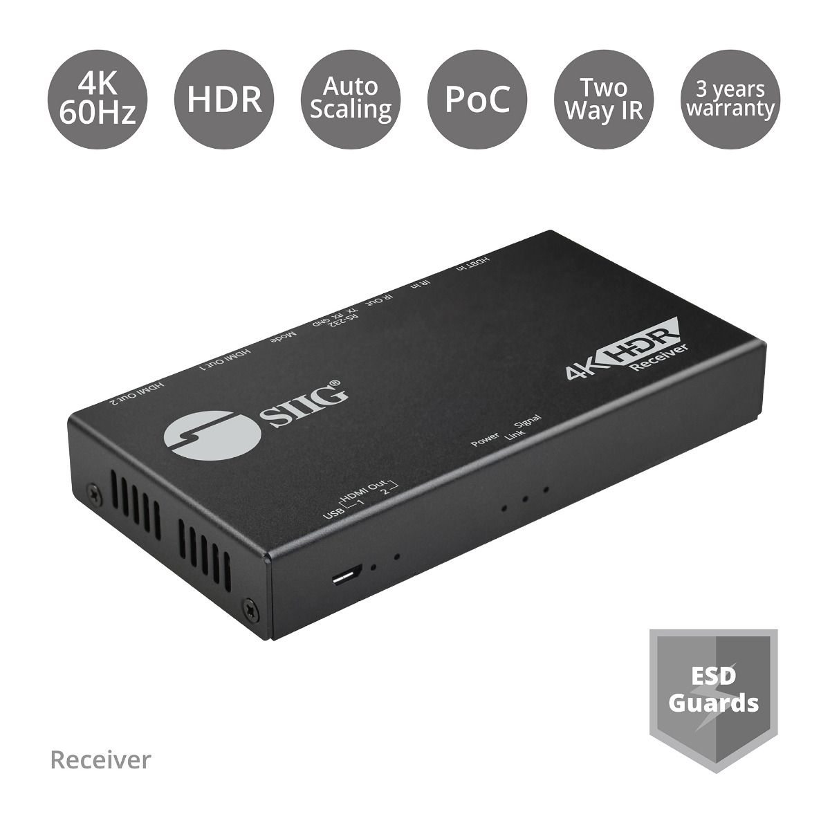 HDMI 4K HDR over HDBaseT Receiver