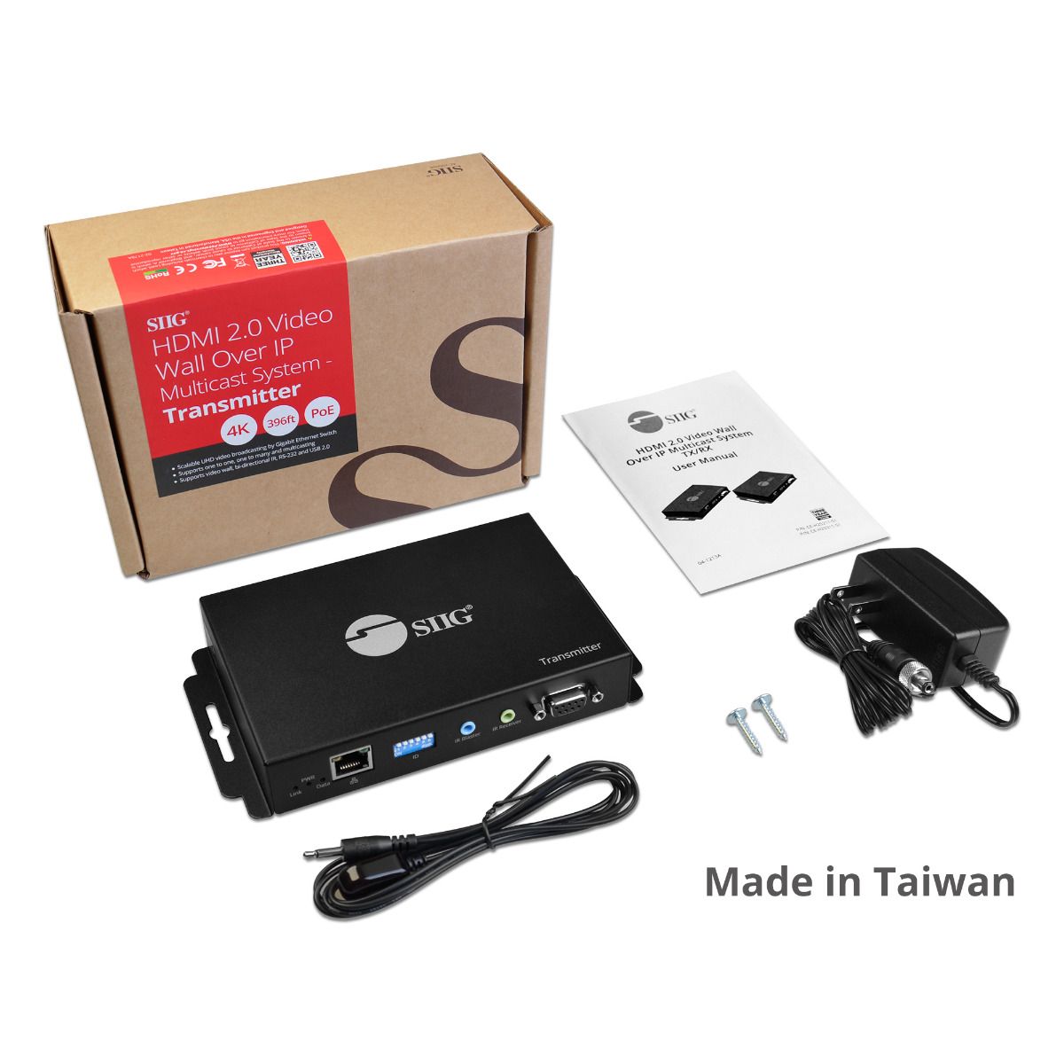 HDMI Over IP Extender with Video Wall, Many to Many, 4K30Hz, Serial & IR control, 120m - Encoder (TX) for CE-H25311-S1