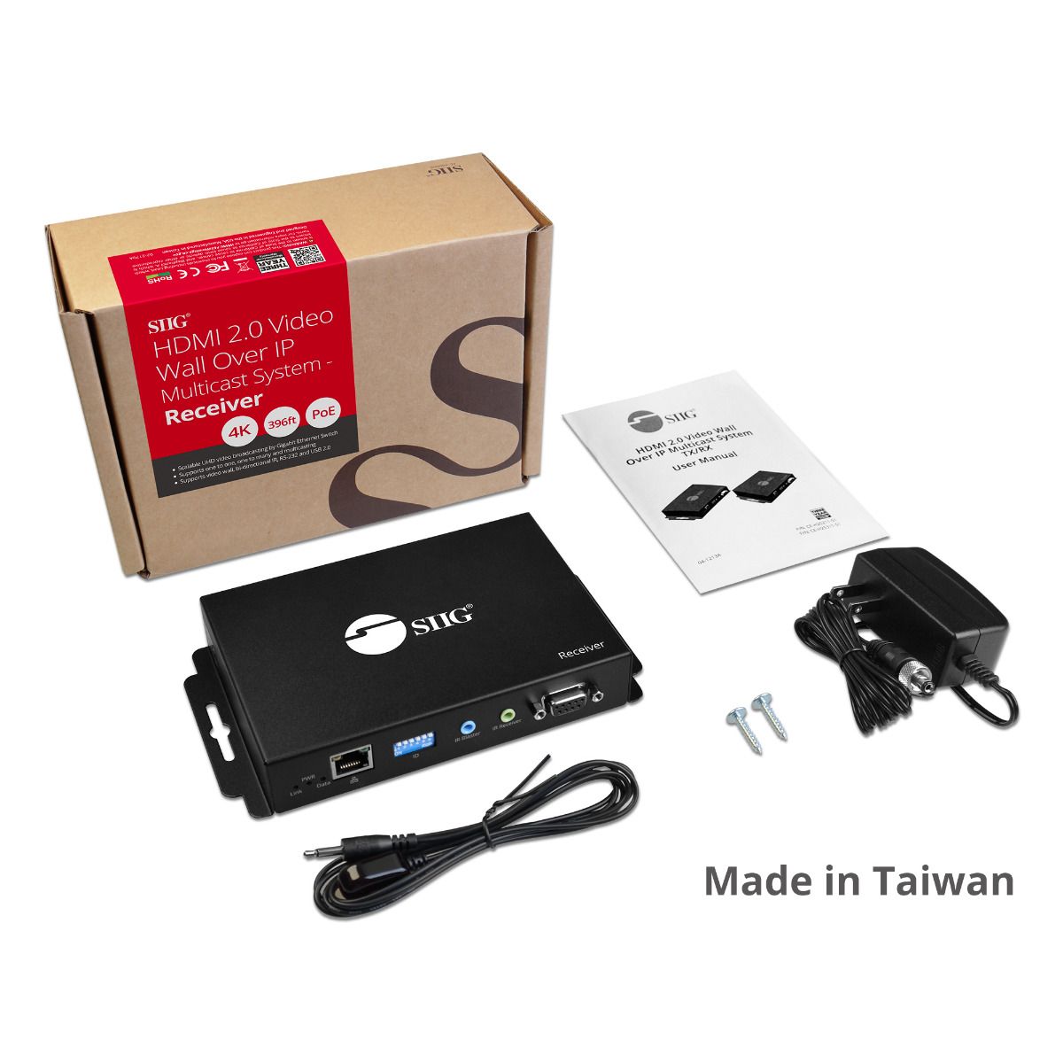 HDMI Over IP Extender with Video Wall, Many to Many, 4K30Hz, Serial & IR control, 120m - Decoder (RX) for CE-H25211-S1