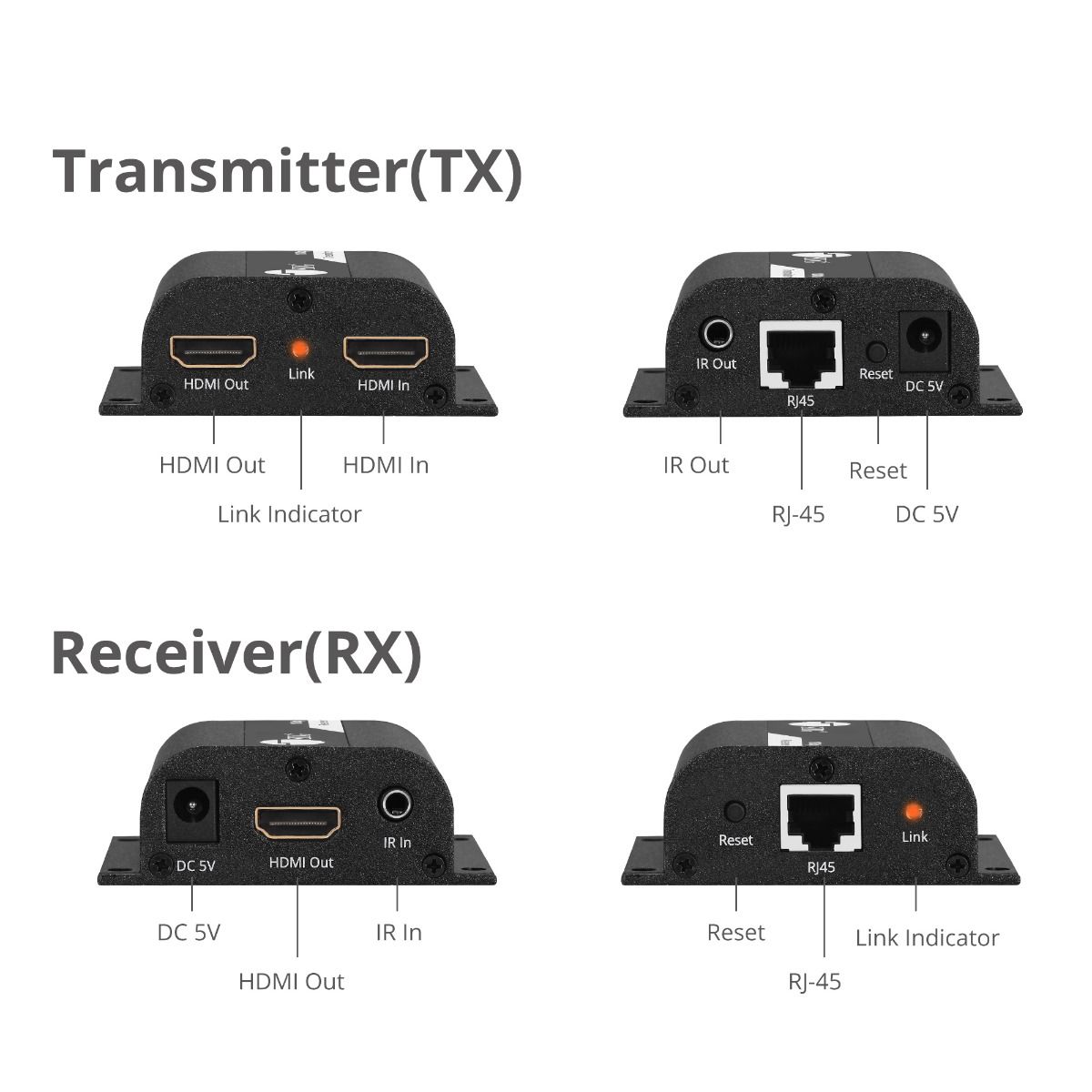 Full HD HDMI Extender over Cat5e/6 with IR and local HDMI out - 164ft