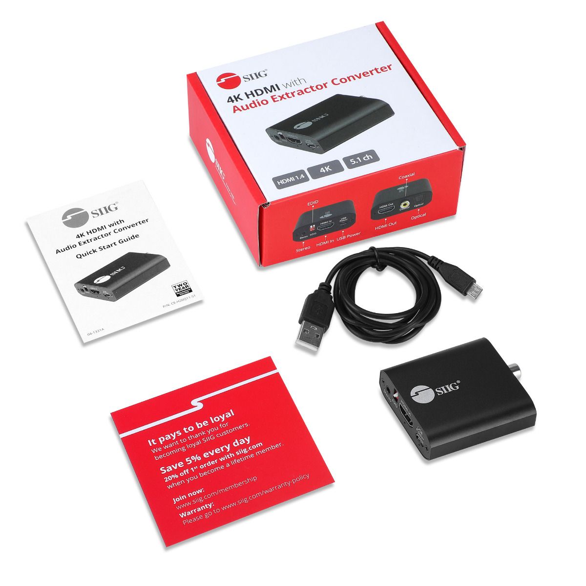 4K HDMI with Audio Extractor Converter