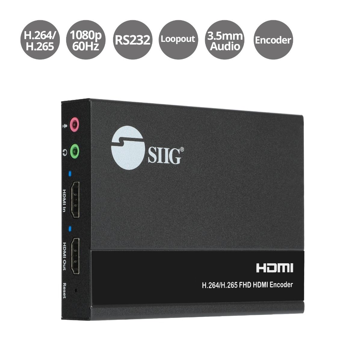HDMI Video H.264 H.265 IPTV Encoder with loopout