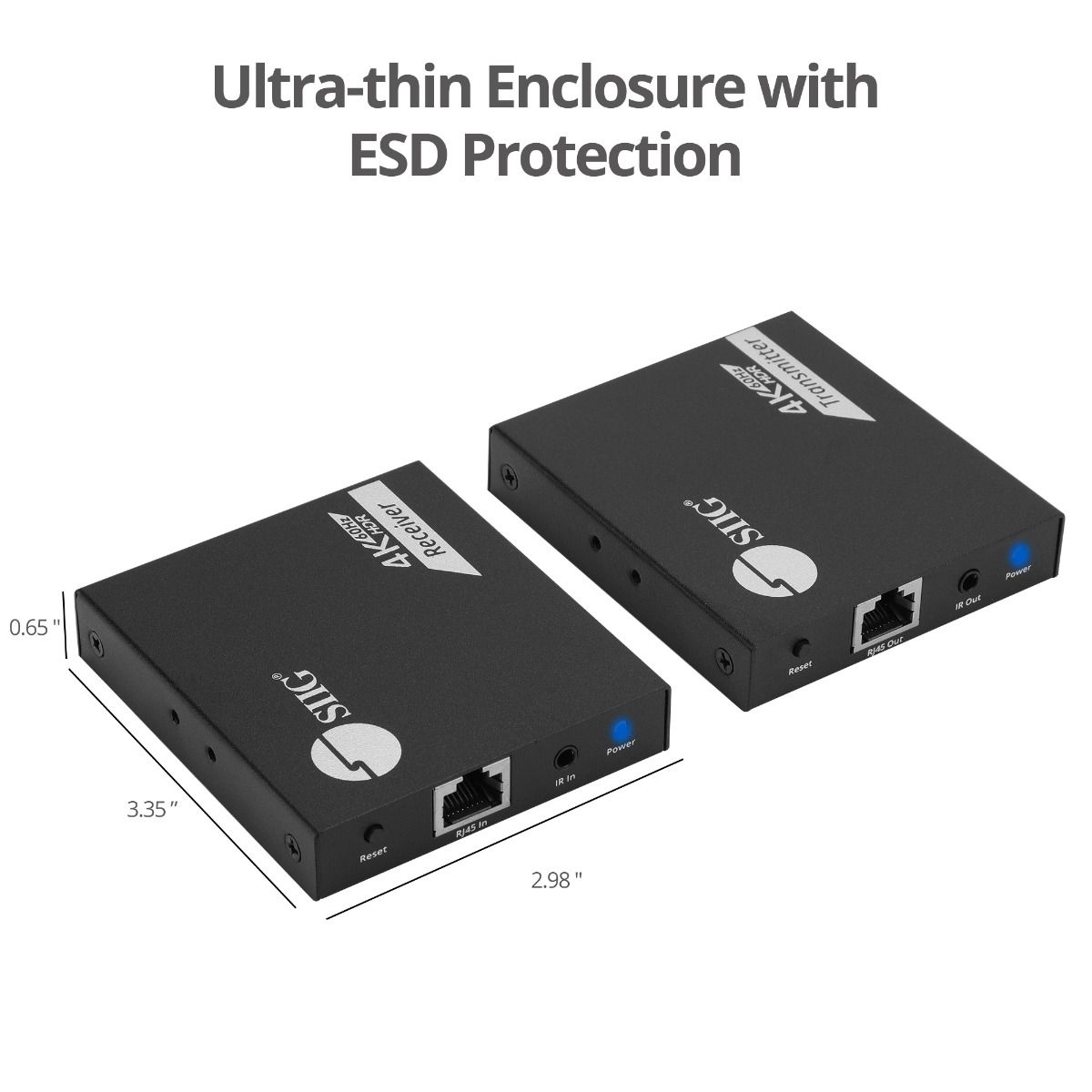 4K 60Hz HDMI Over Cat6 Extender with Loopout & IR