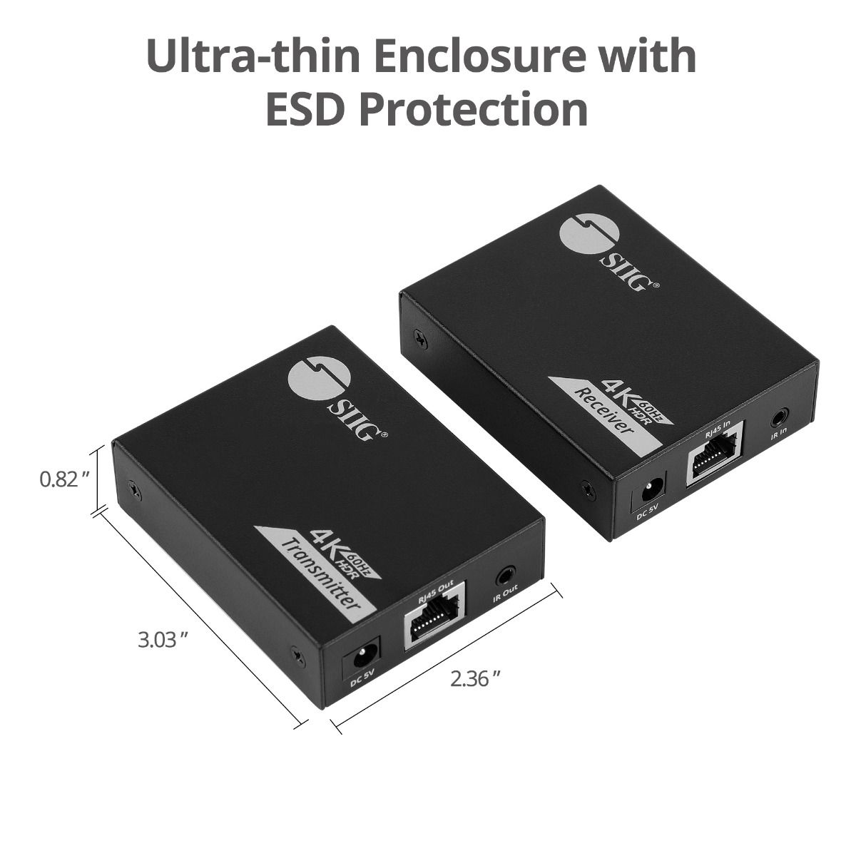 4K60Hz HDMI over Cat6 Extender with Loopout & IR - 50m