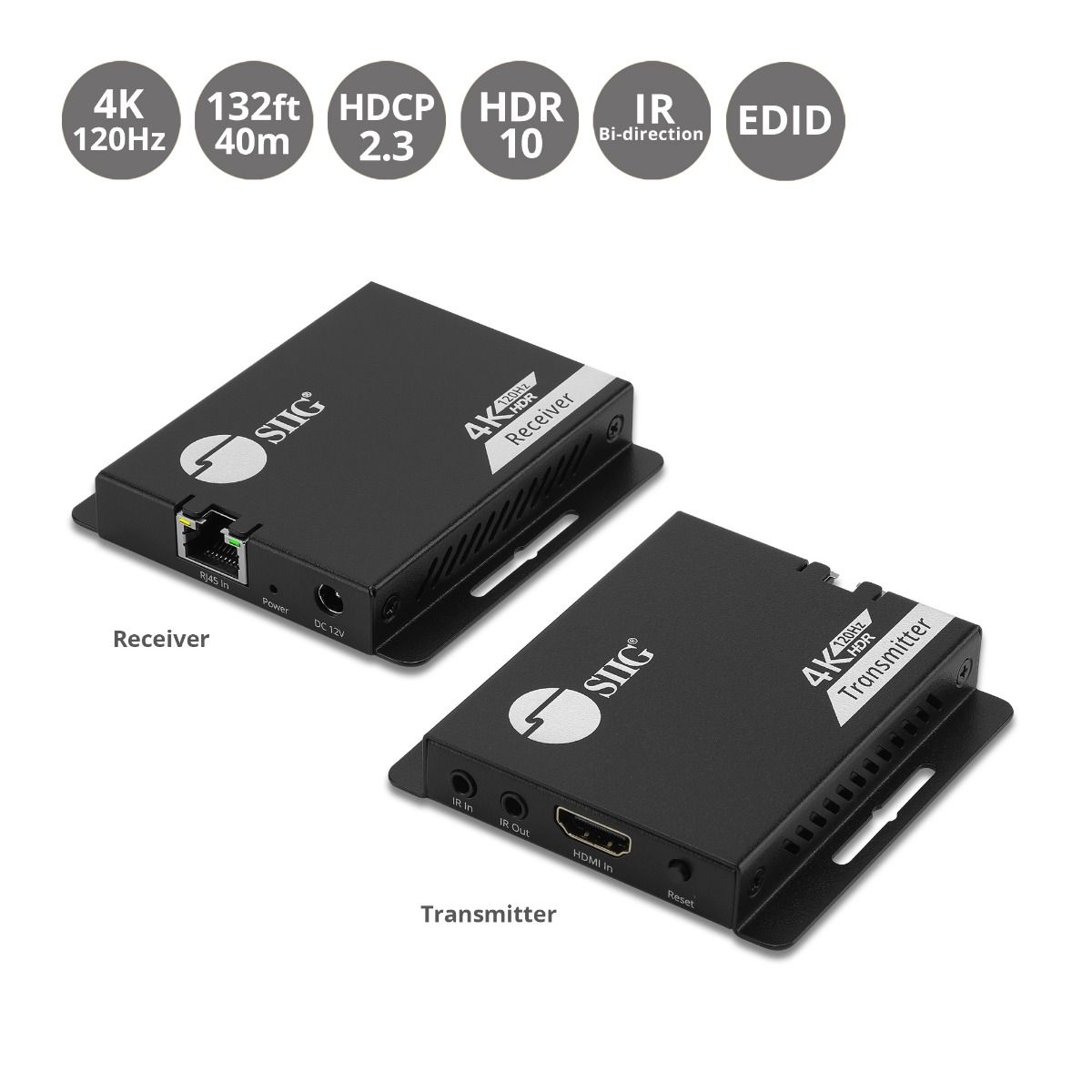 4K120Hz HDMI Extender with IR - up to 132ft (40M) - EDID - Nearly zero latency