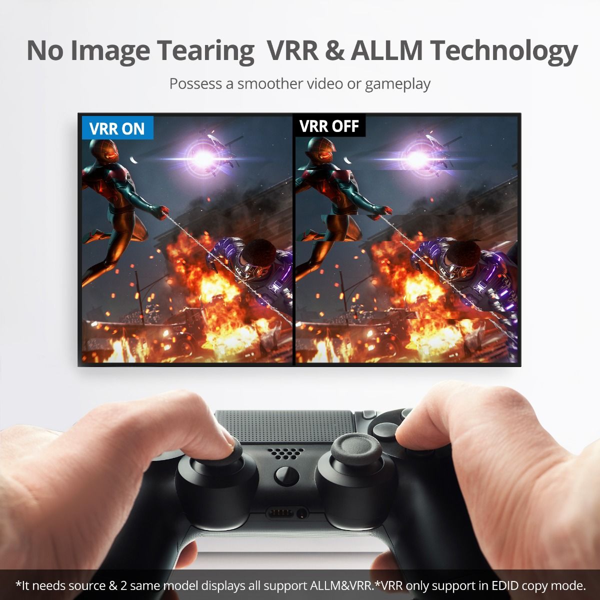 1x2 8K60Hz / 4K120Hz / 2K240Hz-HDMI Splitter with VRR/ALLM - 40G - EDID management - Auto/Copy/Downscaler mode