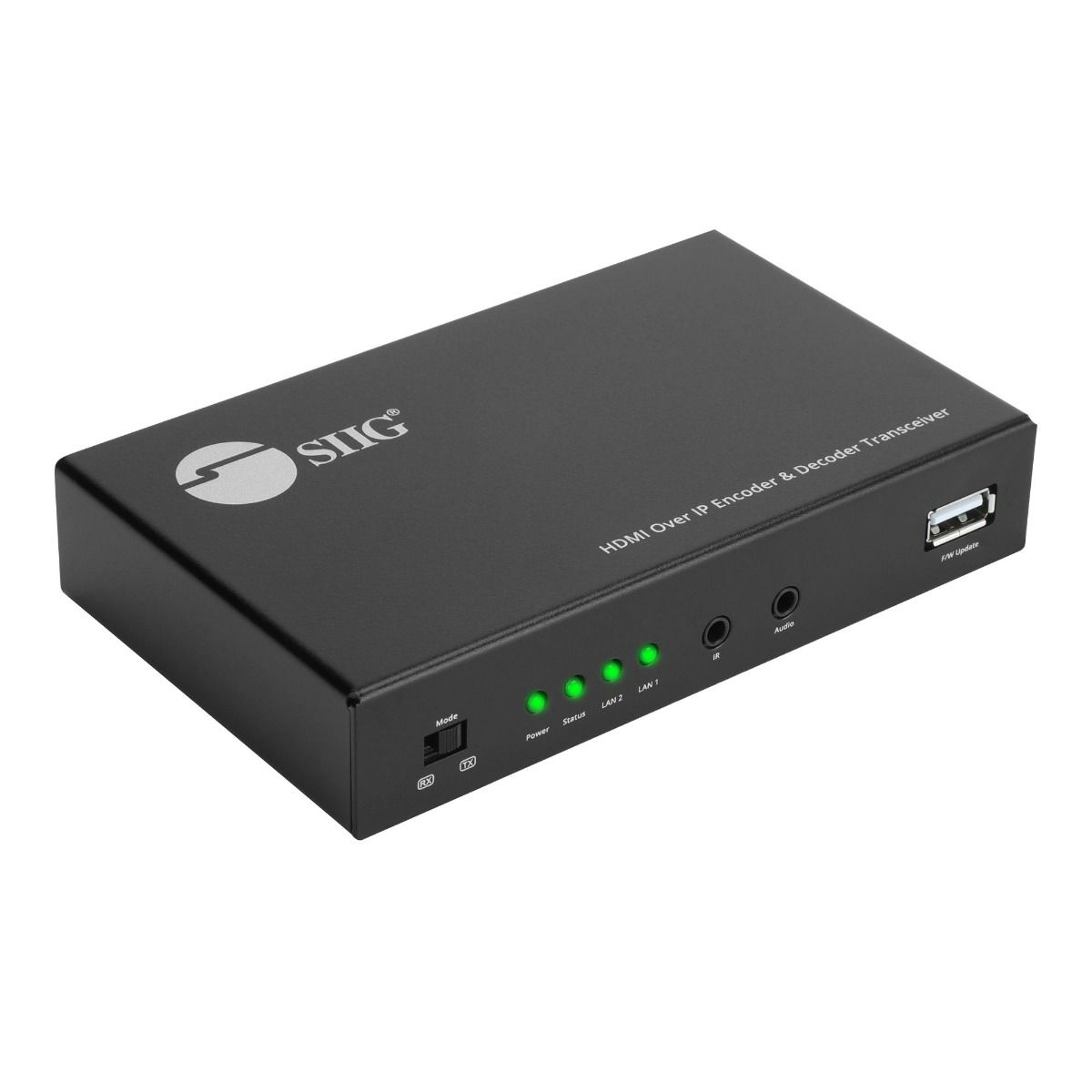 HDMI Over IP Encoder & Decoder Transceiver, TX/RX Mode Switching, Cascading, 1080p, One to One 600ft, One to Many, Many to Many via VLAN, 2x RJ45, TAA Compliant