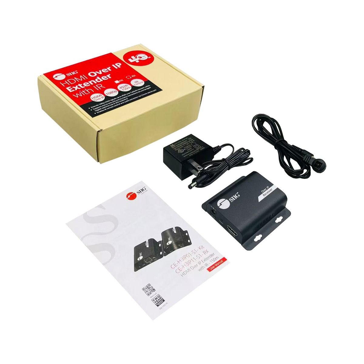 HDMI Over IP Extender with IR - 492ft (150m) - Receiver only, 1080p @ 60Hz, IR Control, Audio Extraction, One-to-Many Support