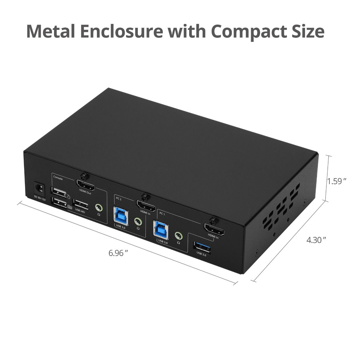 2-Port 4K HDMI KVM Switch with PBP Roaming Mouse & PIP