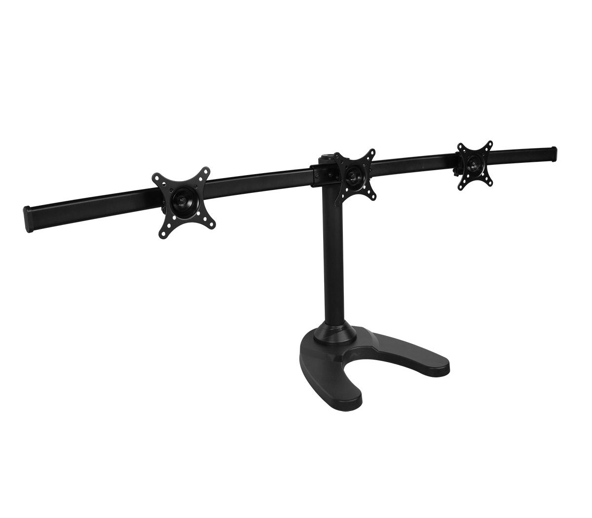 Triple Monitor Freestanding Desk Stand - 13" to 27" - Max Load 22 lbs - VESA 75/100mm