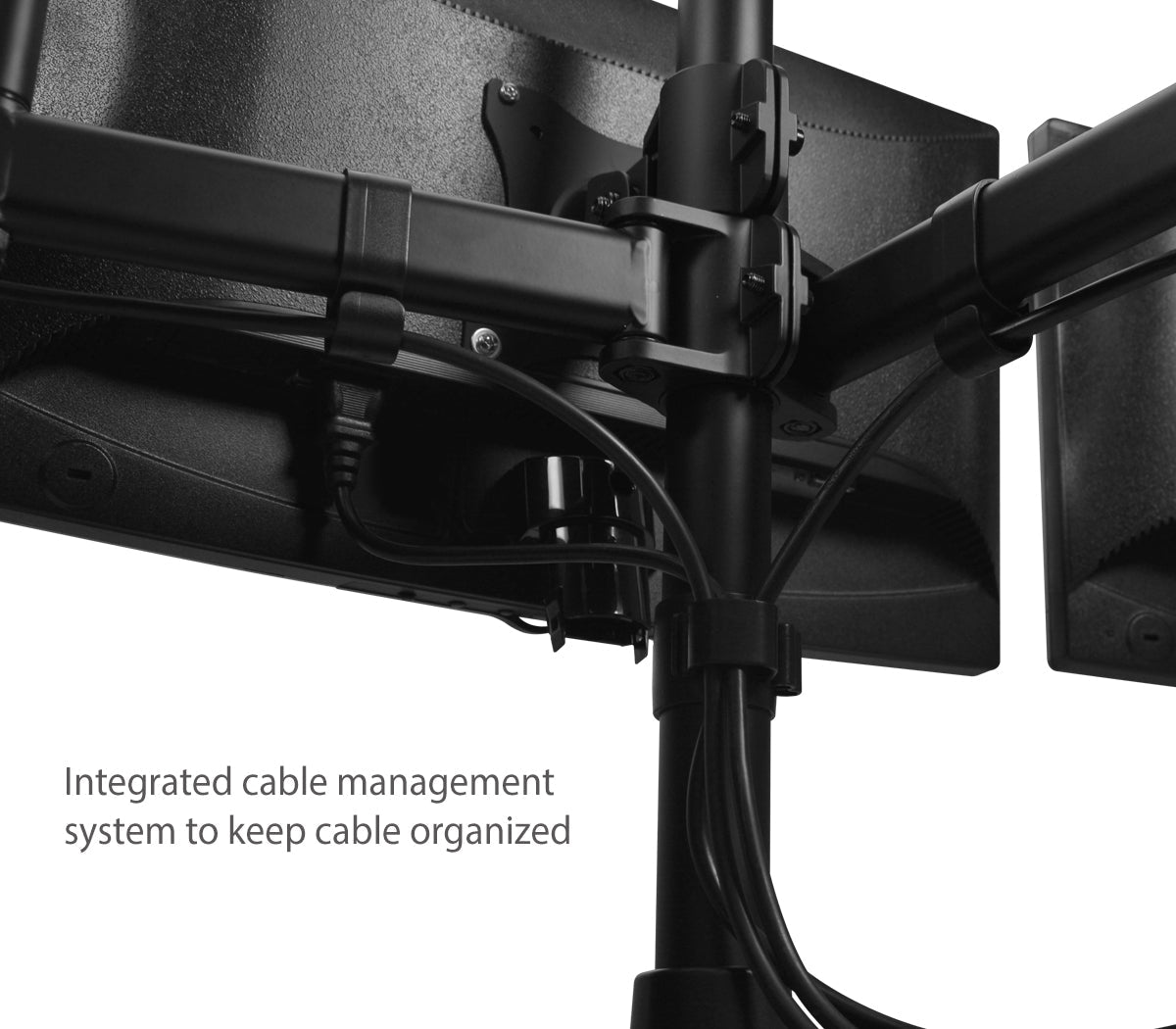 Articulated Freestanding Triple Monitor Desk Stand - 13"-27", Max Load 17.6lbs each