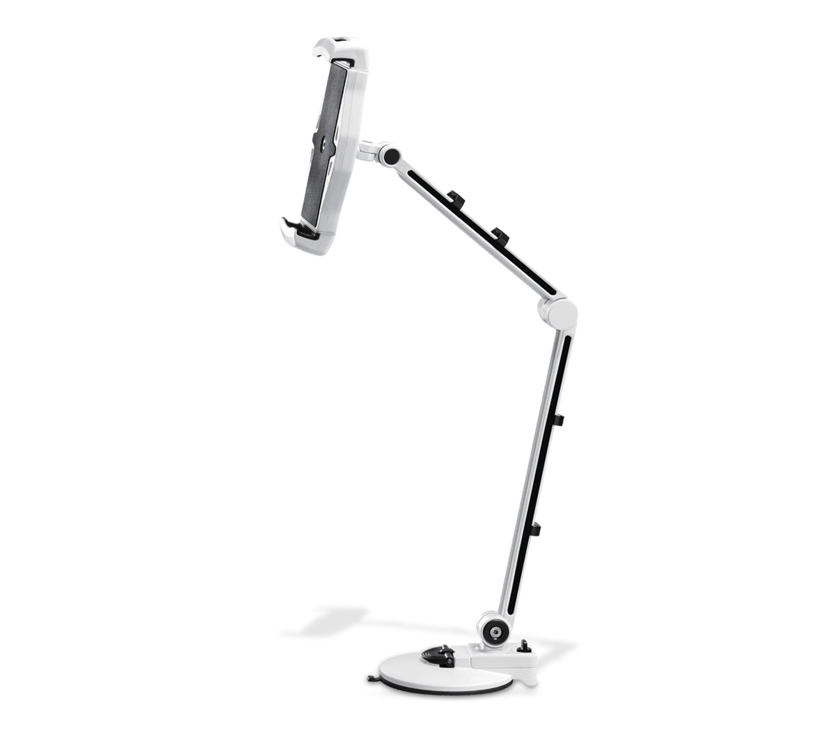 Full Motion Easy-Adjust Universal Tablet Mount - White - Fits 7" to 12" Screen - Max Load 2.2 lbs