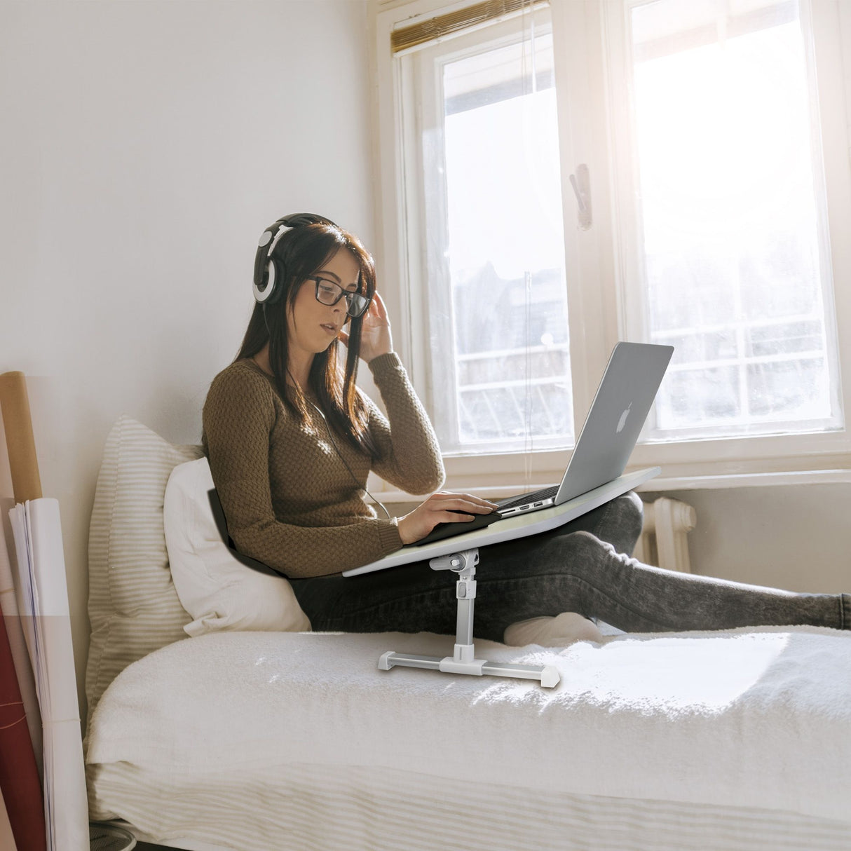 Adjustable Laptop Bed Desk for MacBook and PC