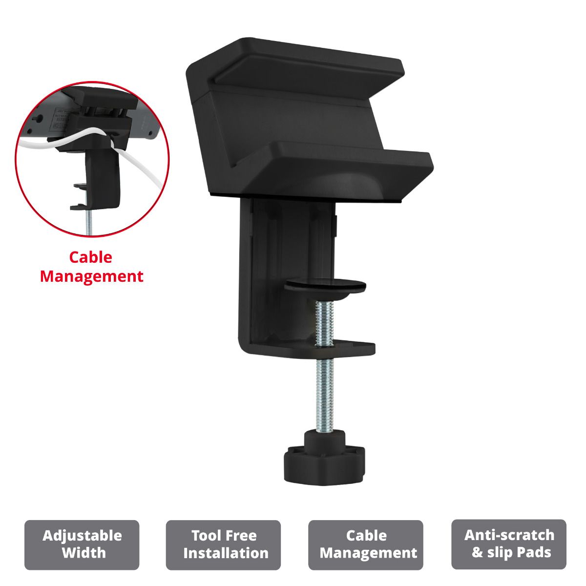 Powerstrip Clamp Holder - Black