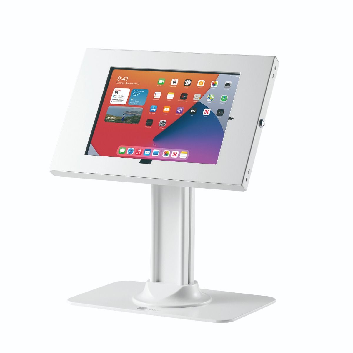 Security Lockable Countertop Kiosk Stand Holder for iPad