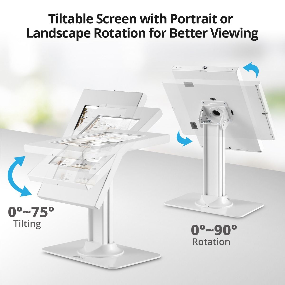 Security Lockable Countertop Kiosk Stand Holder for iPad