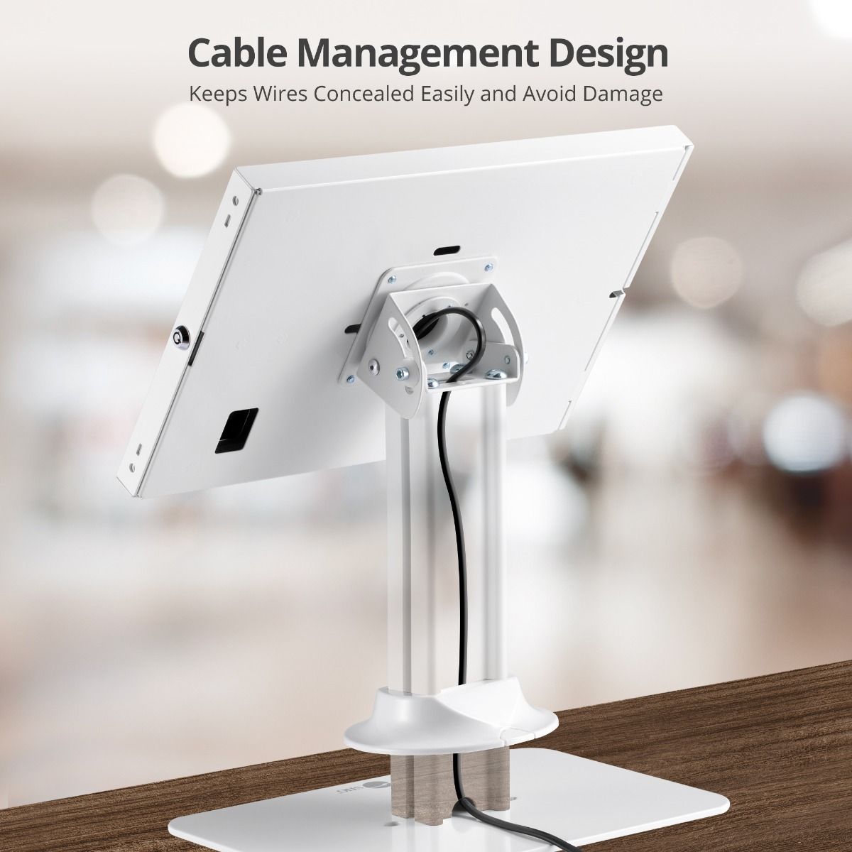Security Lockable Countertop Kiosk Stand Holder for iPad