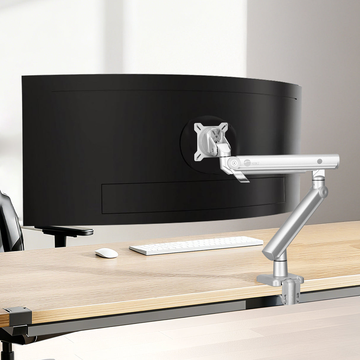 MTPRO Single 49 Inch Mechanical Spring Monitor Arm Top Mount - Up to 49”- Weight Between 4.4 - 44 lbs - VESA 75mm/100mm - TAA Compliant