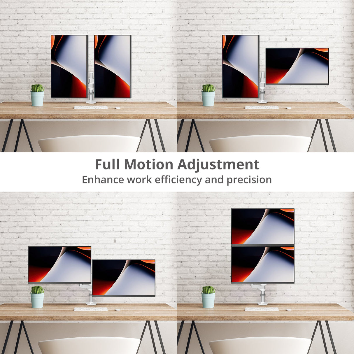 MTPRO Desk Mount Dual Monitor Arm - up to 32" Display - Max. Load 19.8 lbs - VESA 75/100mm - Mechanical Spring Design - TAA Compliant