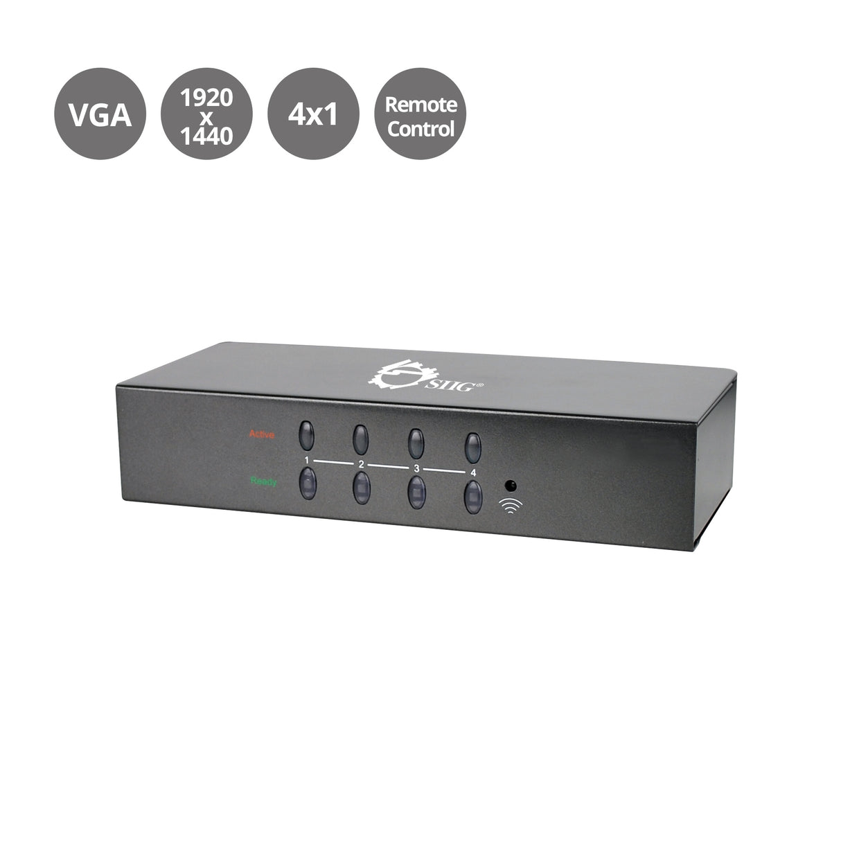 4x1 VGA & Audio Switch with IR