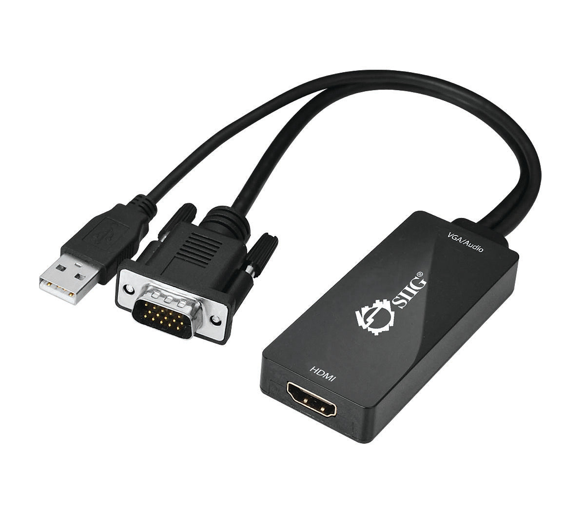 Portable VGA & USB Audio to HDMI Converter