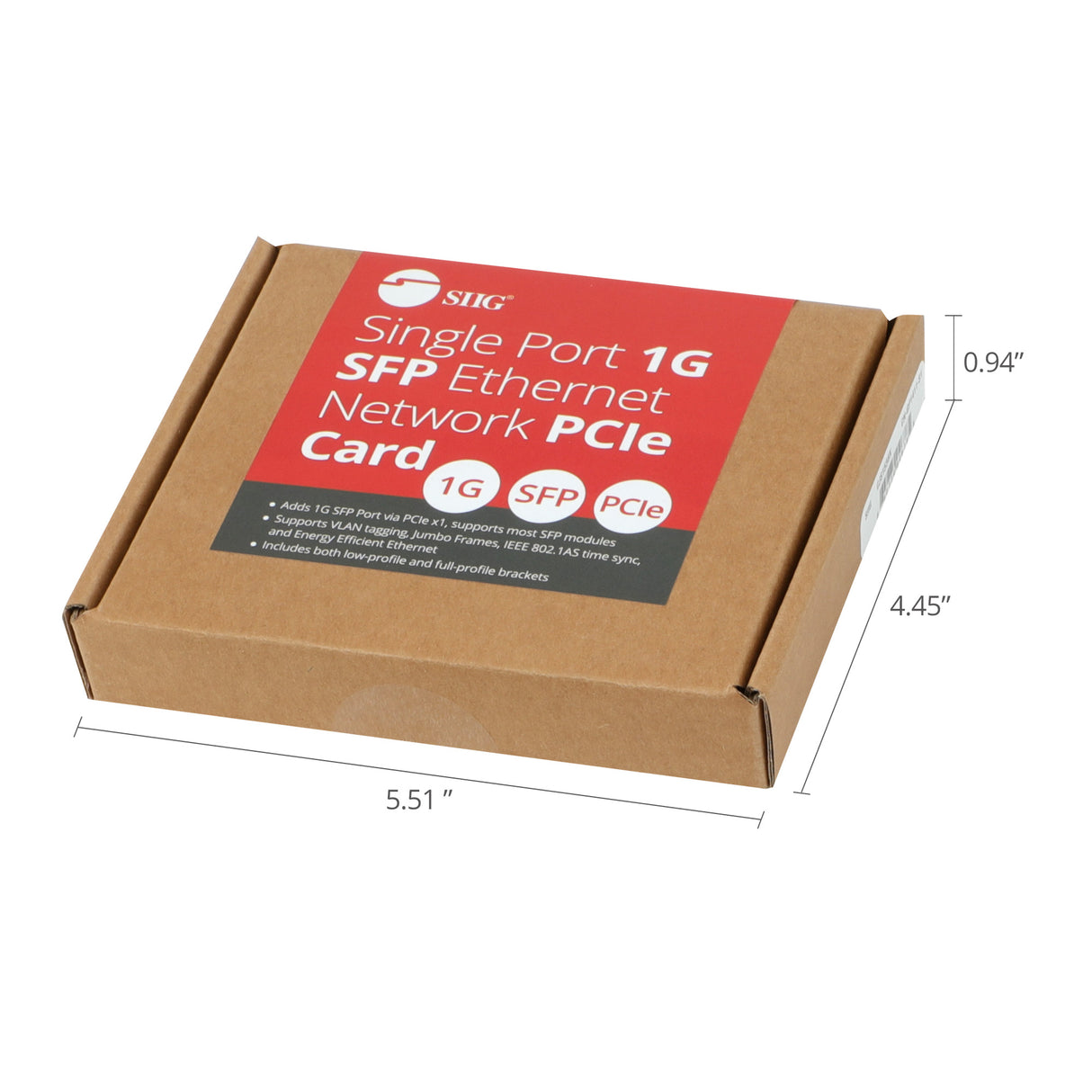 Single Port 1G SFP Ethernet Network PCIe Card - 1Gbps - TAA Compliant