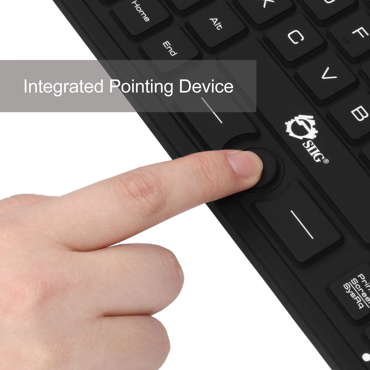 Industrial/Medical Grade Washable Backlit Keyboard with Pointing Device