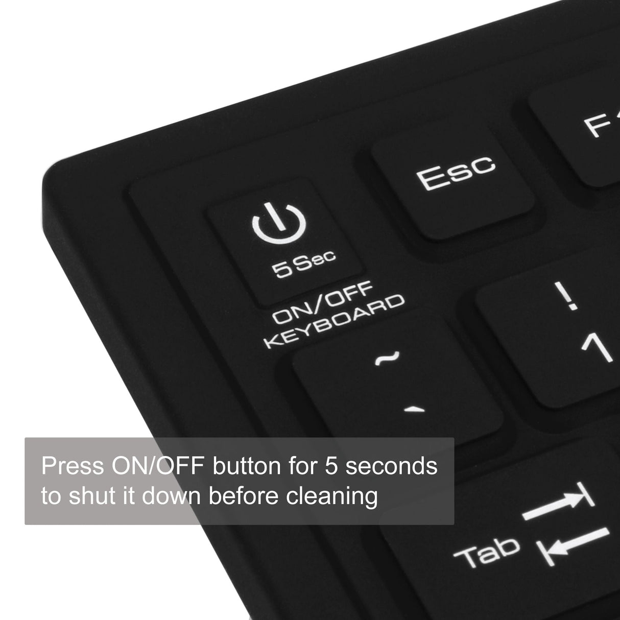 Industrial/Medical Grade Washable Backlit Keyboard with Pointing Device