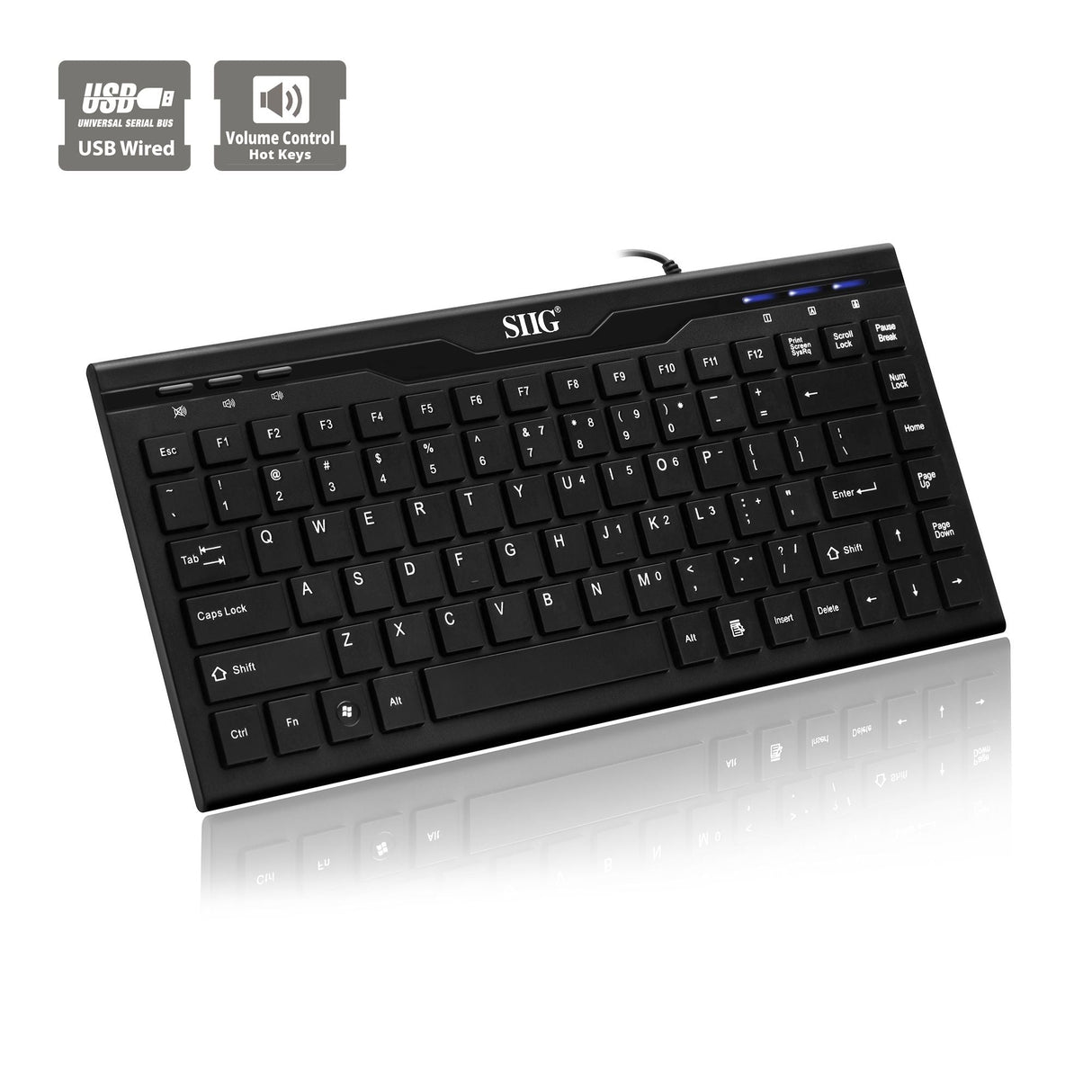 USB 87-Key Mini Keyboard