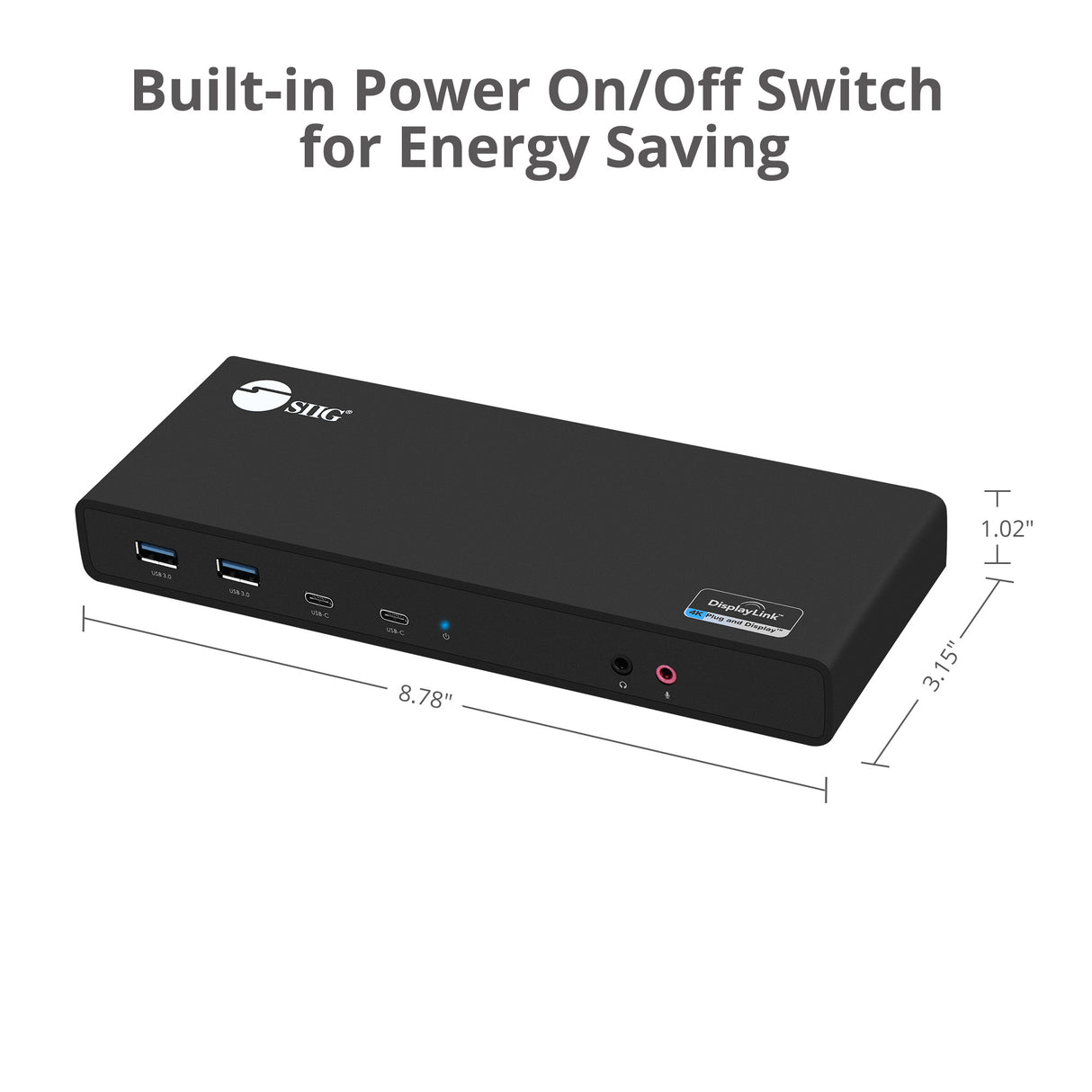 USB 3.1 Type-C Dual 4K Docking Station with Power Delivery