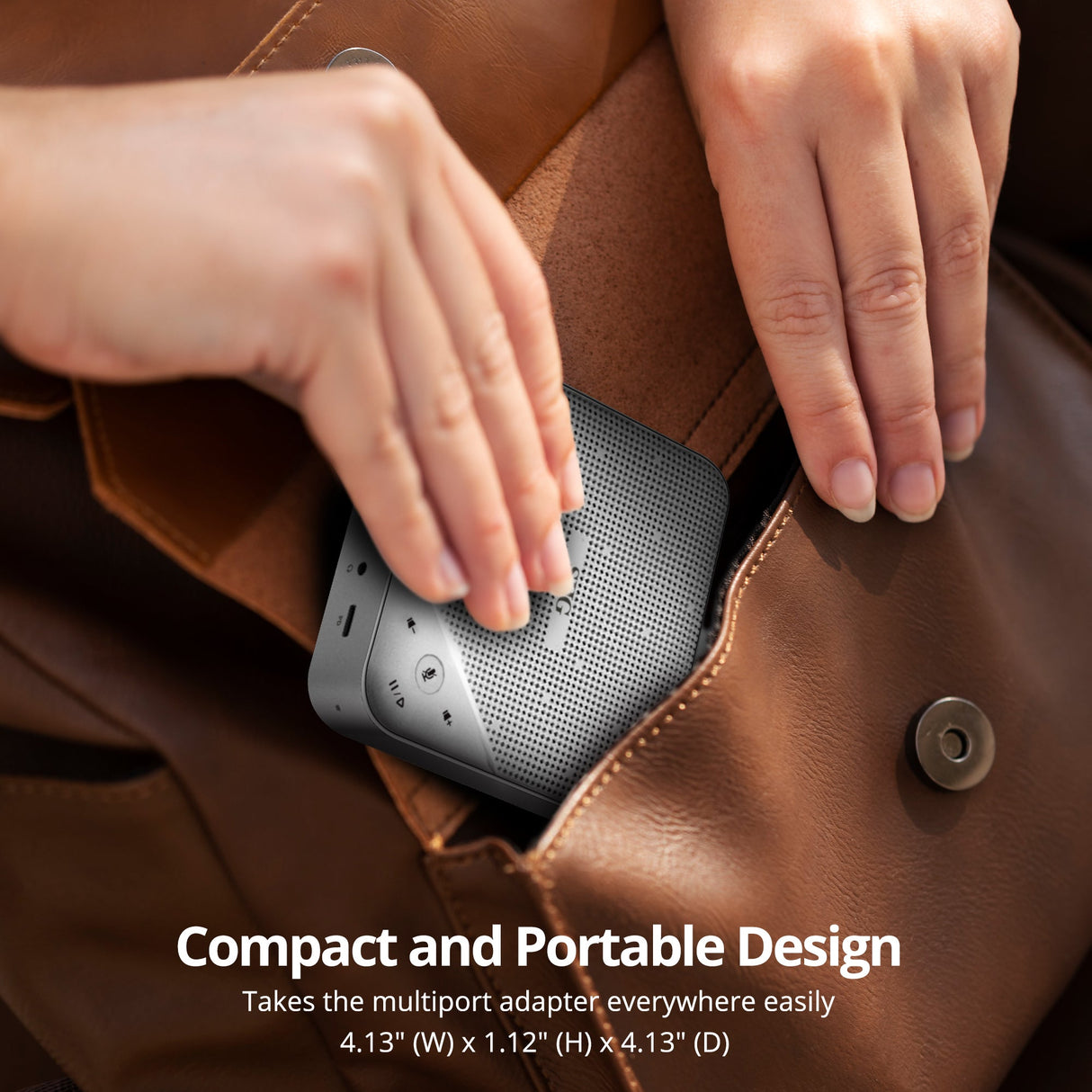 USB-C Multitask Mini Dock with Conference Speaker - 4K HDMI - Mini Docking station - USB-C Docking station