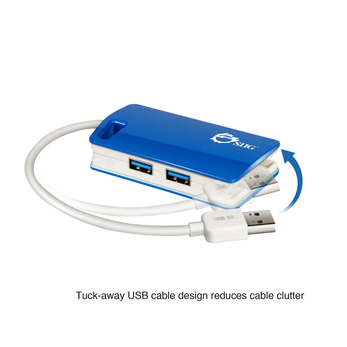 SuperSpeed USB 3.0 4-Port Hub - Cobalt Blue