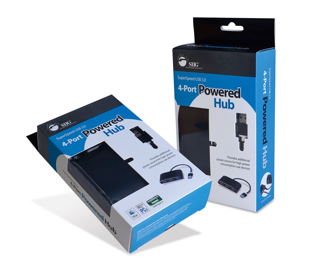 SuperSpeed USB 3.0 4-Port Powered Hub