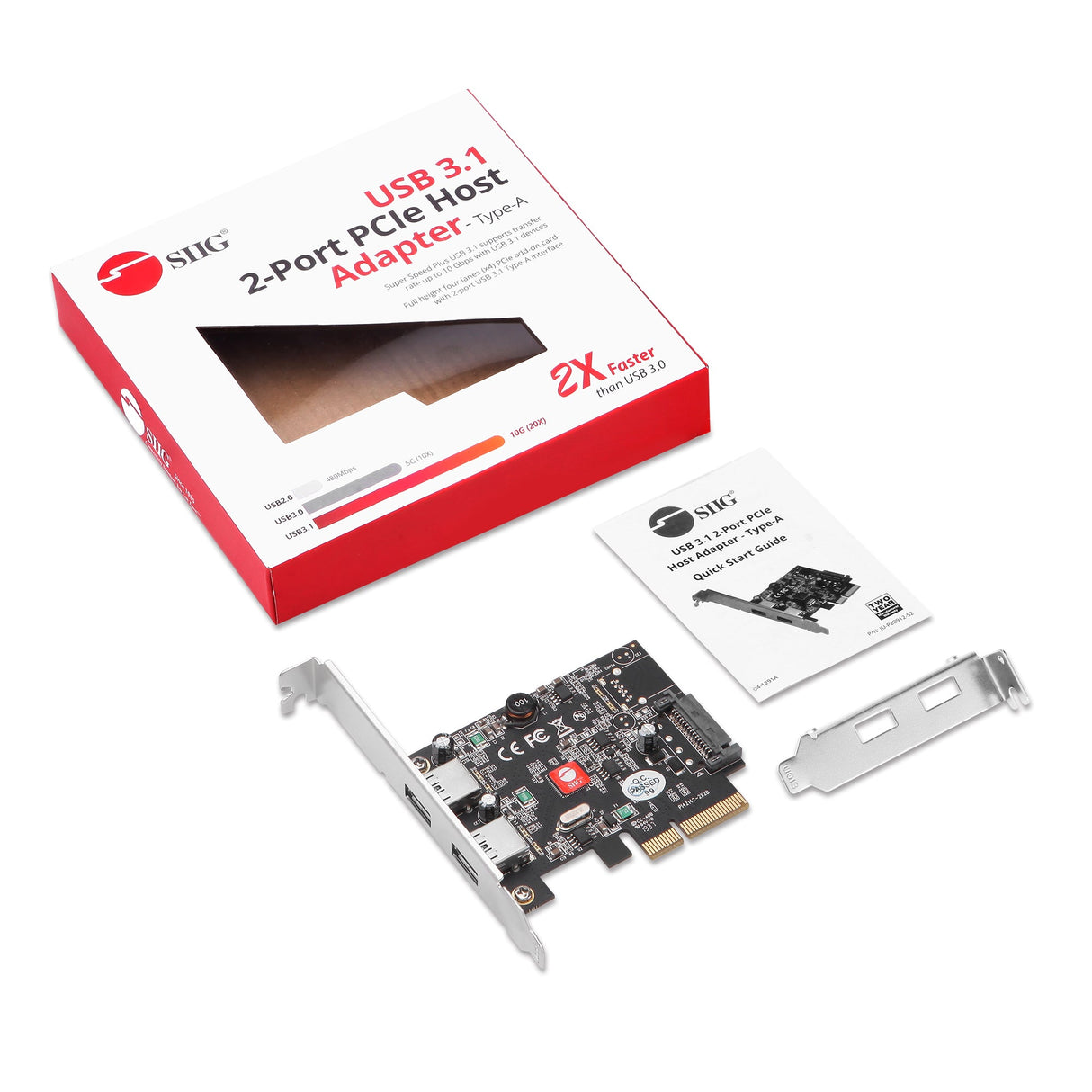 USB 3.1 2-Port PCIe Host Adapter - Type-A