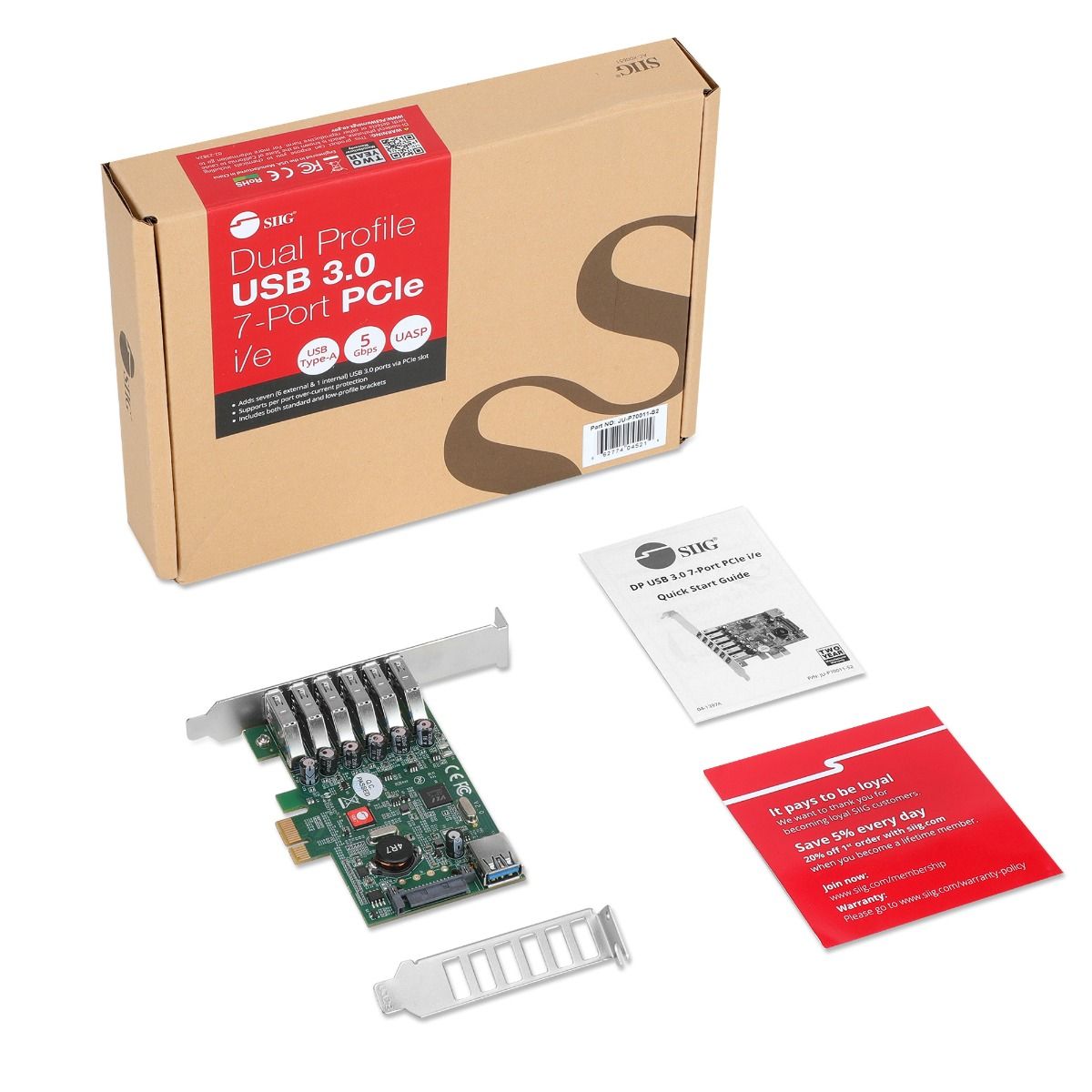 DP USB 3.0 7-Port PCIe i/e
